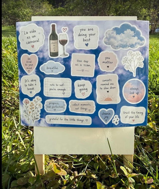 Sonqo Affirmation Sticker Sheet — Sky Edition