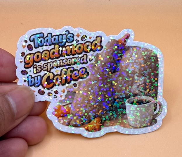 Today's Good Mood is Sponsored by Coffee — Teddy Duck Sticker