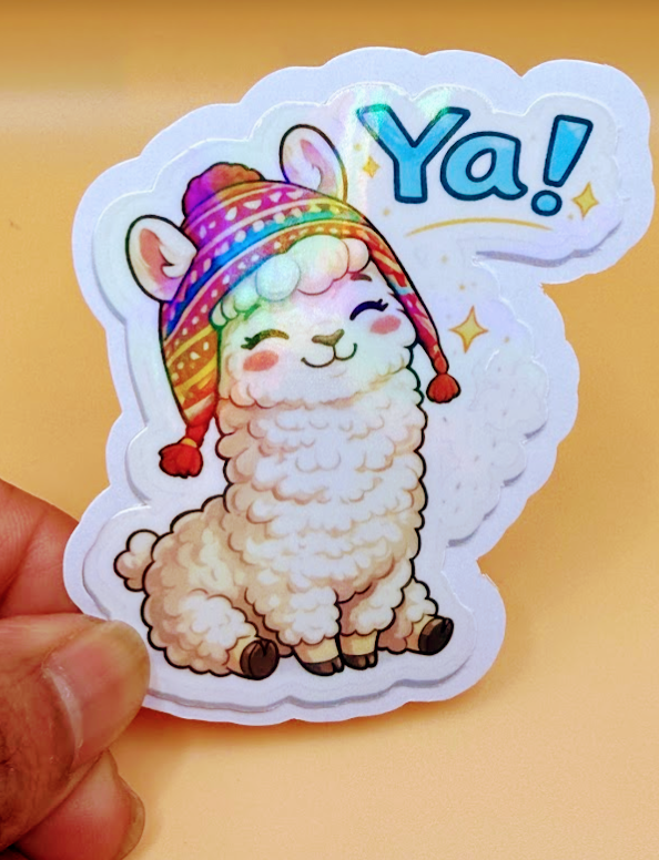 Ya! Llama — Laminated Sticker