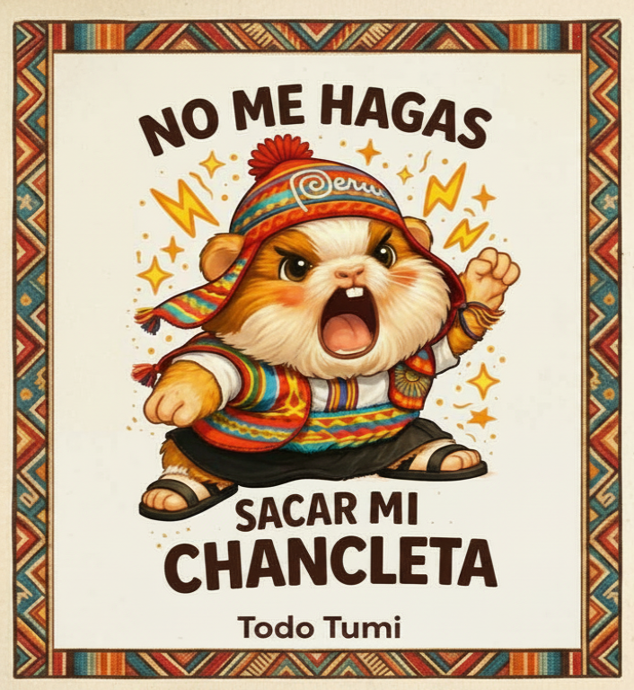 No Me Hagas Sacar Mi Chancleta — Cuy Postcard