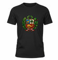 Todo Tumi black cotton unisex t-shirt featuring a colorful stained glass style Peruvian coat of arms graphic.