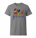 Todo Tumi gray 100% cotton unisex t-shirt featuring a colorful Peru graphic with a chullo hat and festive llama.
