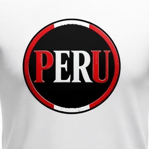 Todo Tumi white cotton t-shirt featuring a circular Peru badge graphic with red and white flag colors.