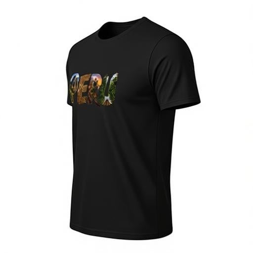 Todo Tumi black cotton unisex t-shirt featuring PERU typographic design filled with scenic Peruvian landscape photos.